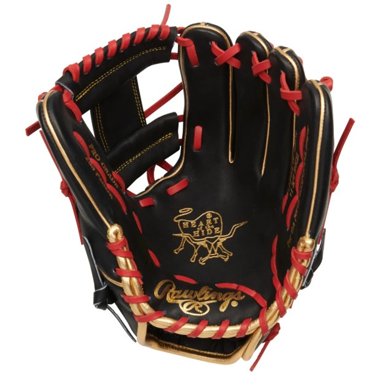 Rawlings Heart Of Hide 2022 Baseball Glove BLACK 11.75 Inch Right Hand Throw - Image 2