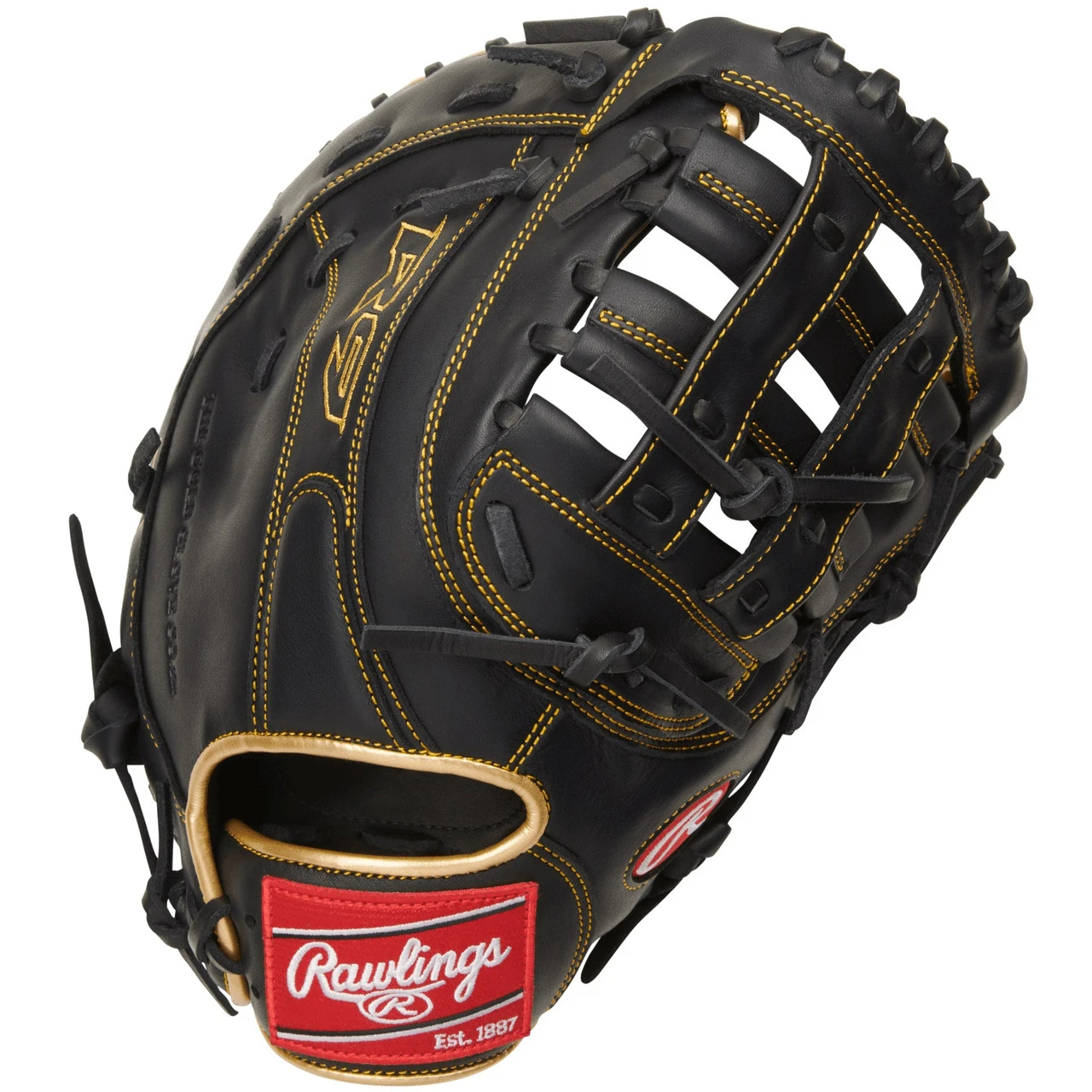 Rawlings R9 Series Baseball First Base Mitt Mod Pro H Web 12.5 Inch Right Hand Throw