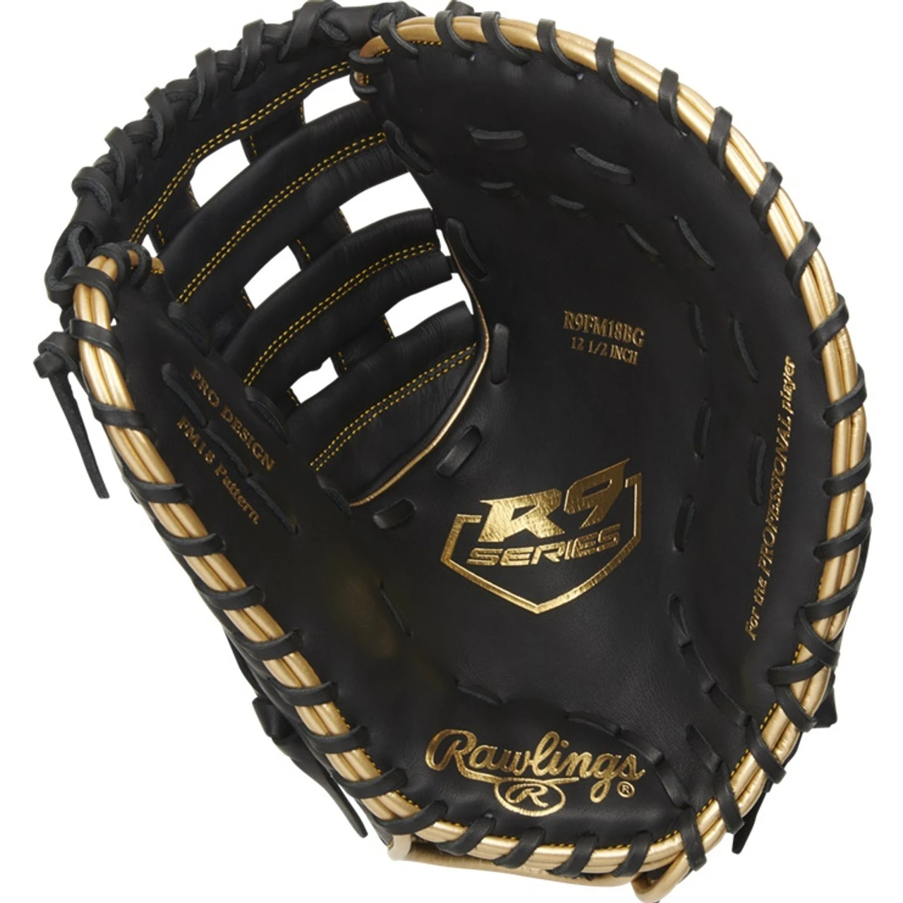 Rawlings R9 Series Baseball First Base Mitt Mod Pro H Web 12.5 Inch Right Hand Throw - Image 2
