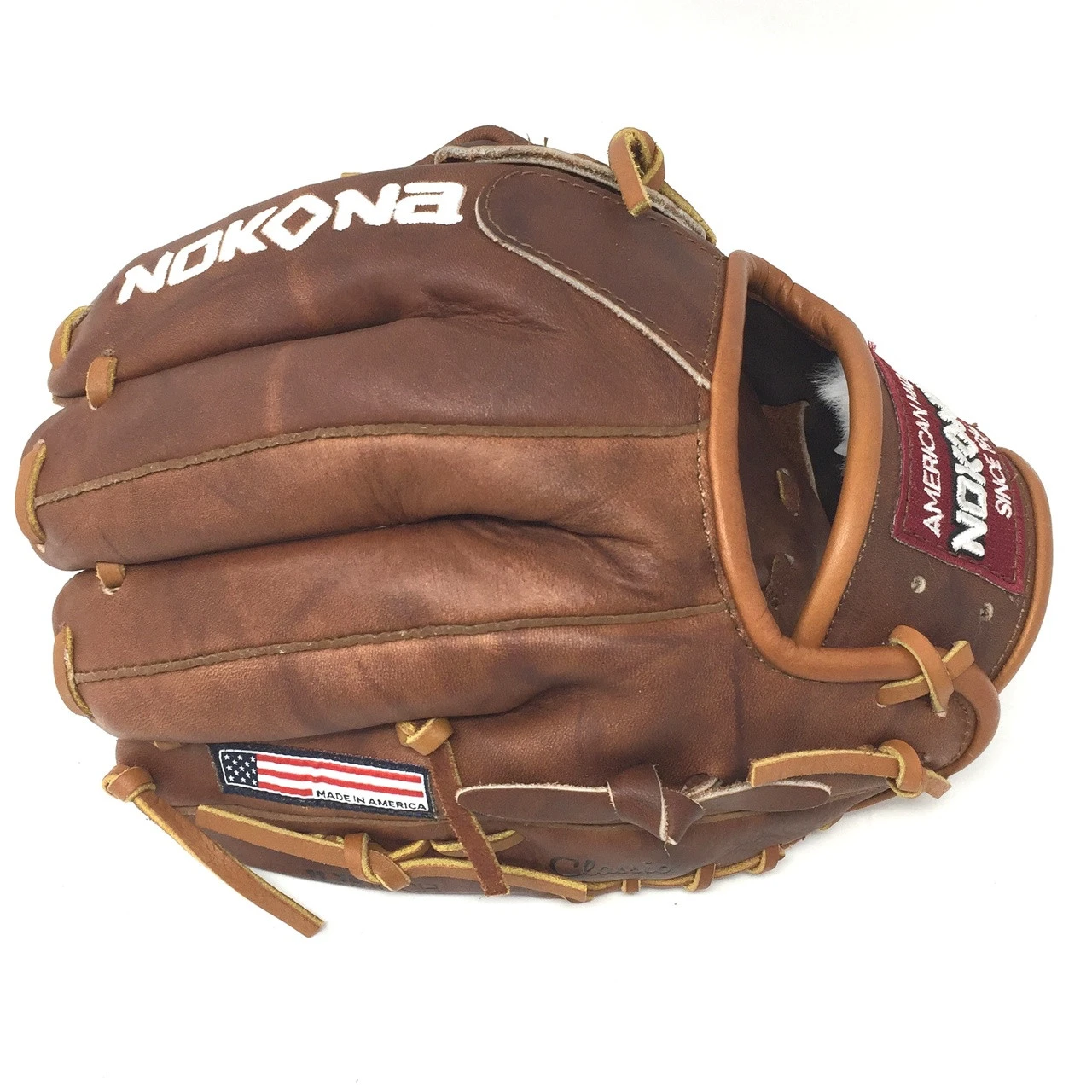 Nokona Walnut H-Web 11.75 Inch W-1175 Baseball Glove Right Hand Throw - Image 4