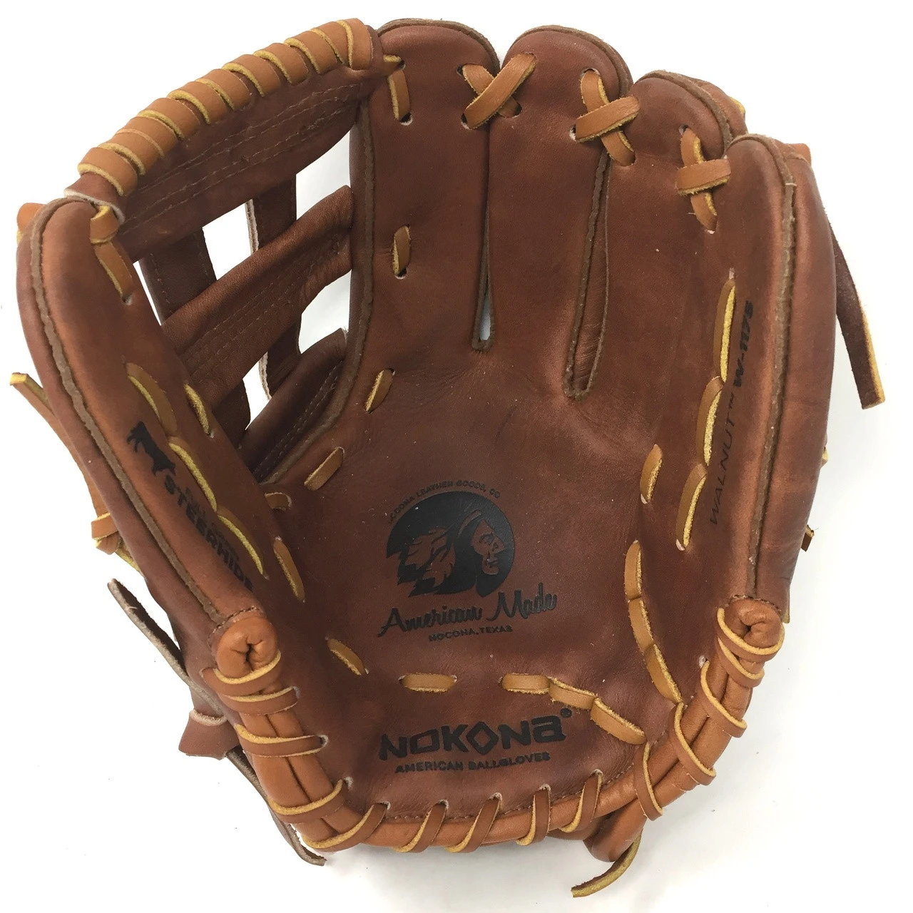 Nokona Walnut H-Web 11.75 Inch W-1175 Baseball Glove Right Hand Throw - Image 2