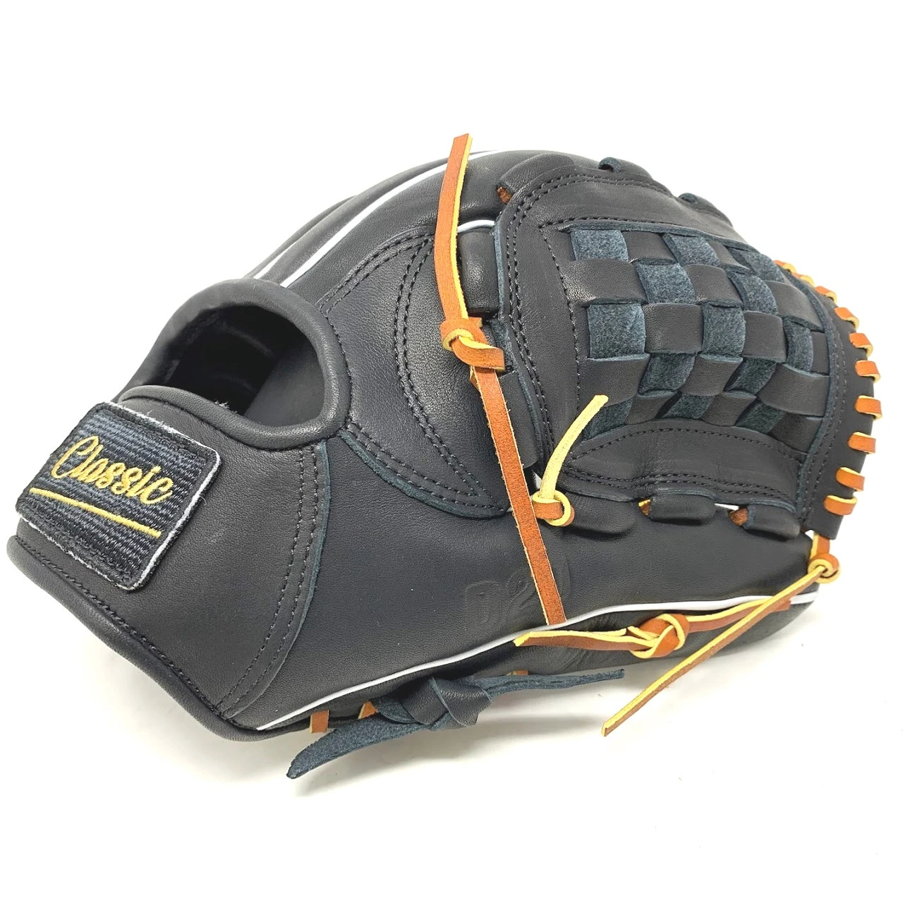 Classic Baseball Glove 12 Inch Basket Web Black US Kip Right Hand Throw - Image 7