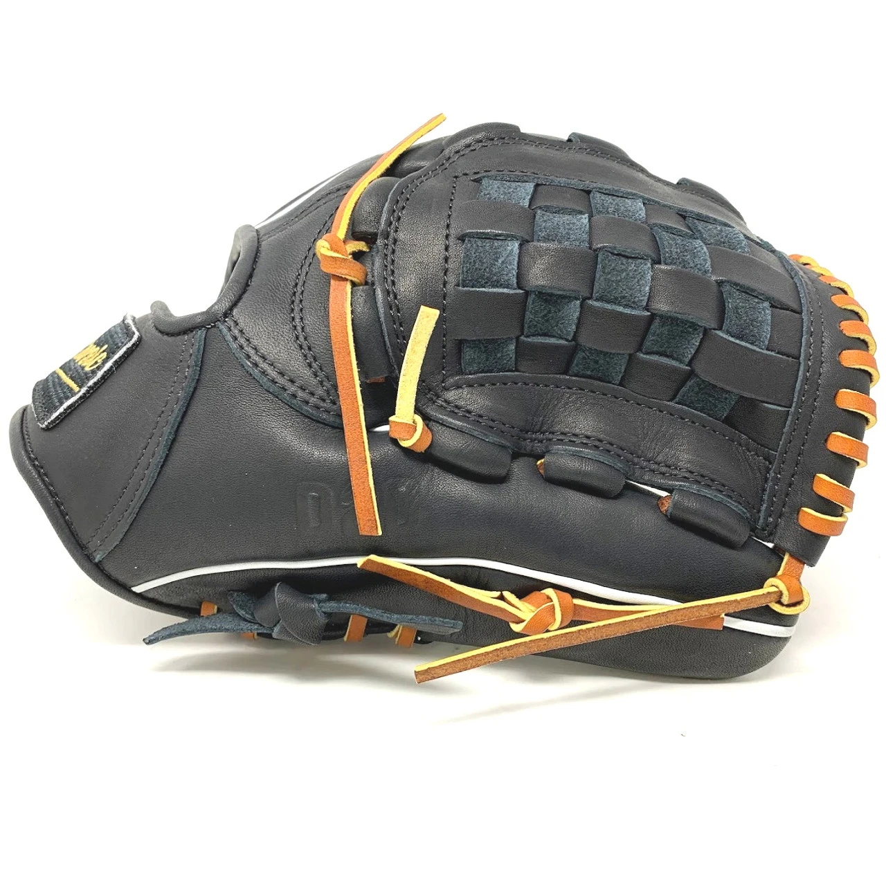 Classic Baseball Glove 12 Inch Basket Web Black US Kip Right Hand Throw - Image 9