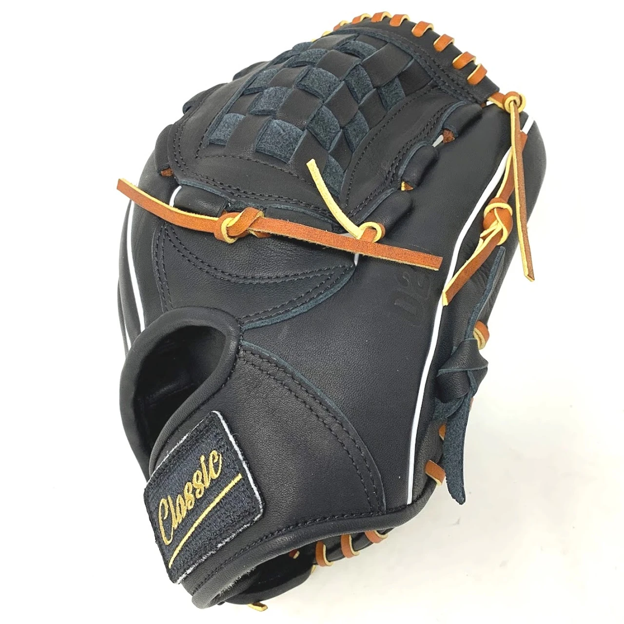 Classic Baseball Glove 12 Inch Basket Web Black US Kip Right Hand Throw - Image 6