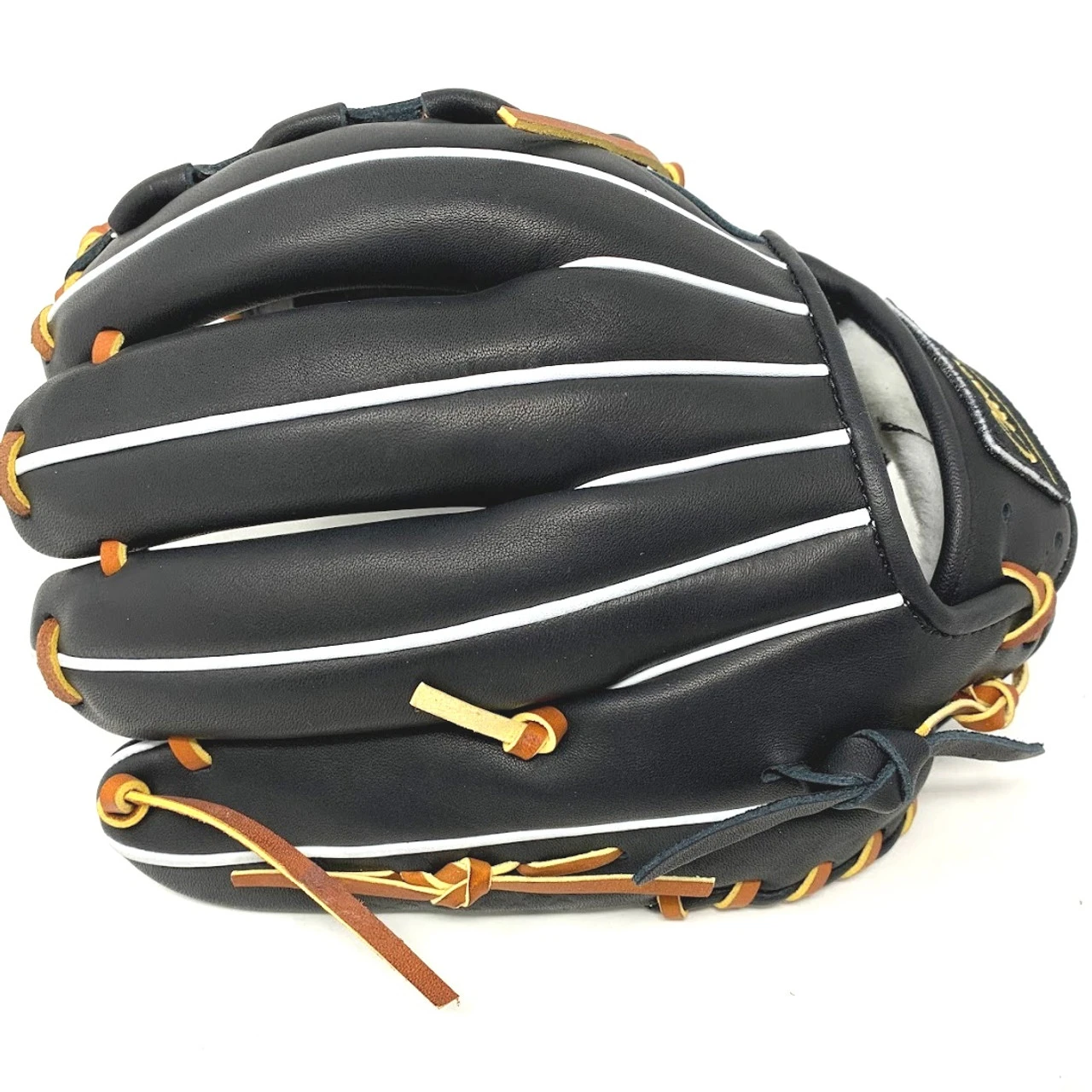Classic Baseball Glove 12 Inch Basket Web Black US Kip Right Hand Throw - Image 5