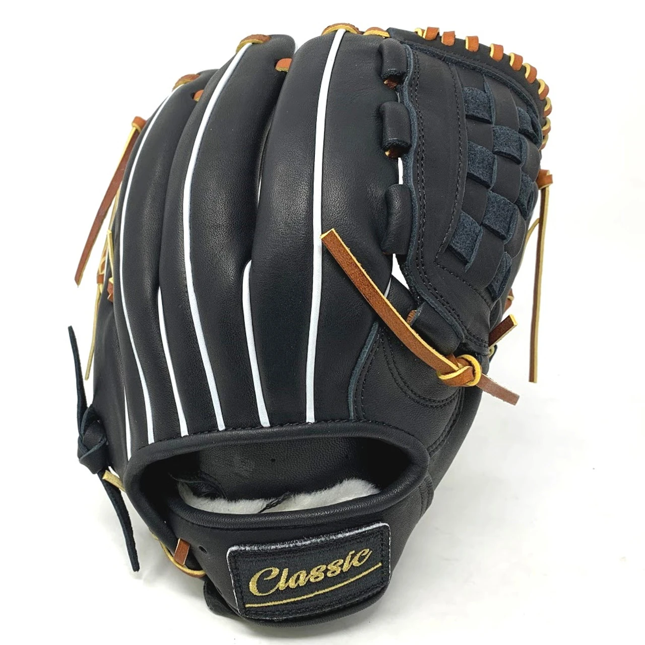 Classic Baseball Glove 12 Inch Basket Web Black US Kip Right Hand Throw
