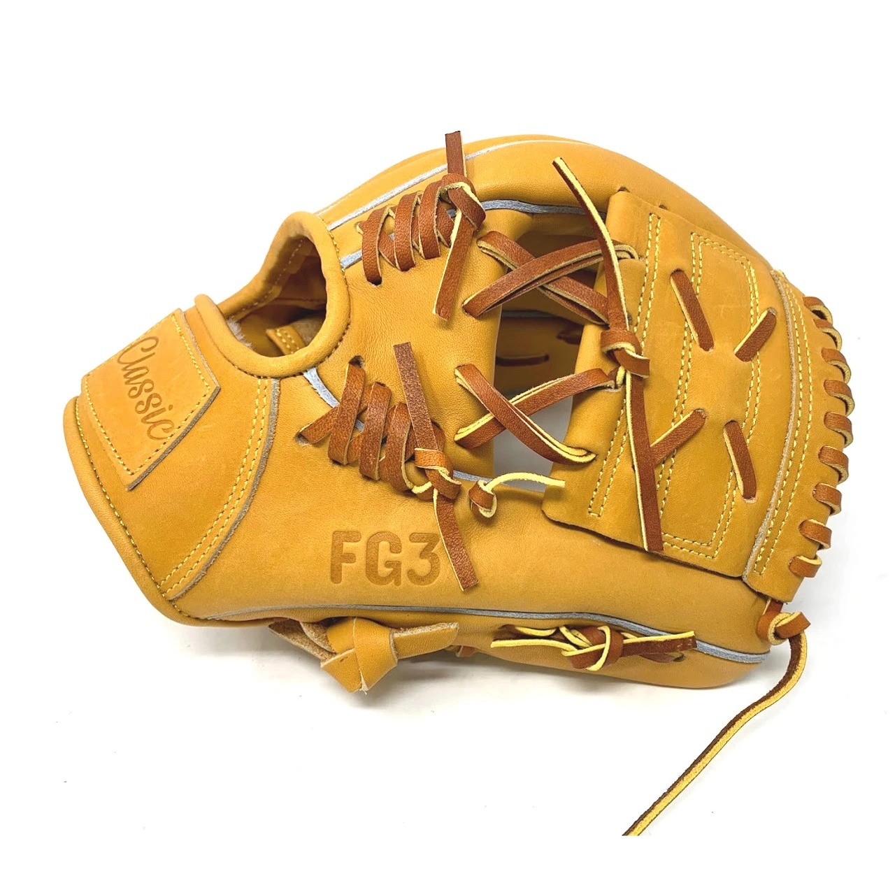Classic Baseball Glove 11.25 Inch One Piece Tan Right Hand Throw - Image 6