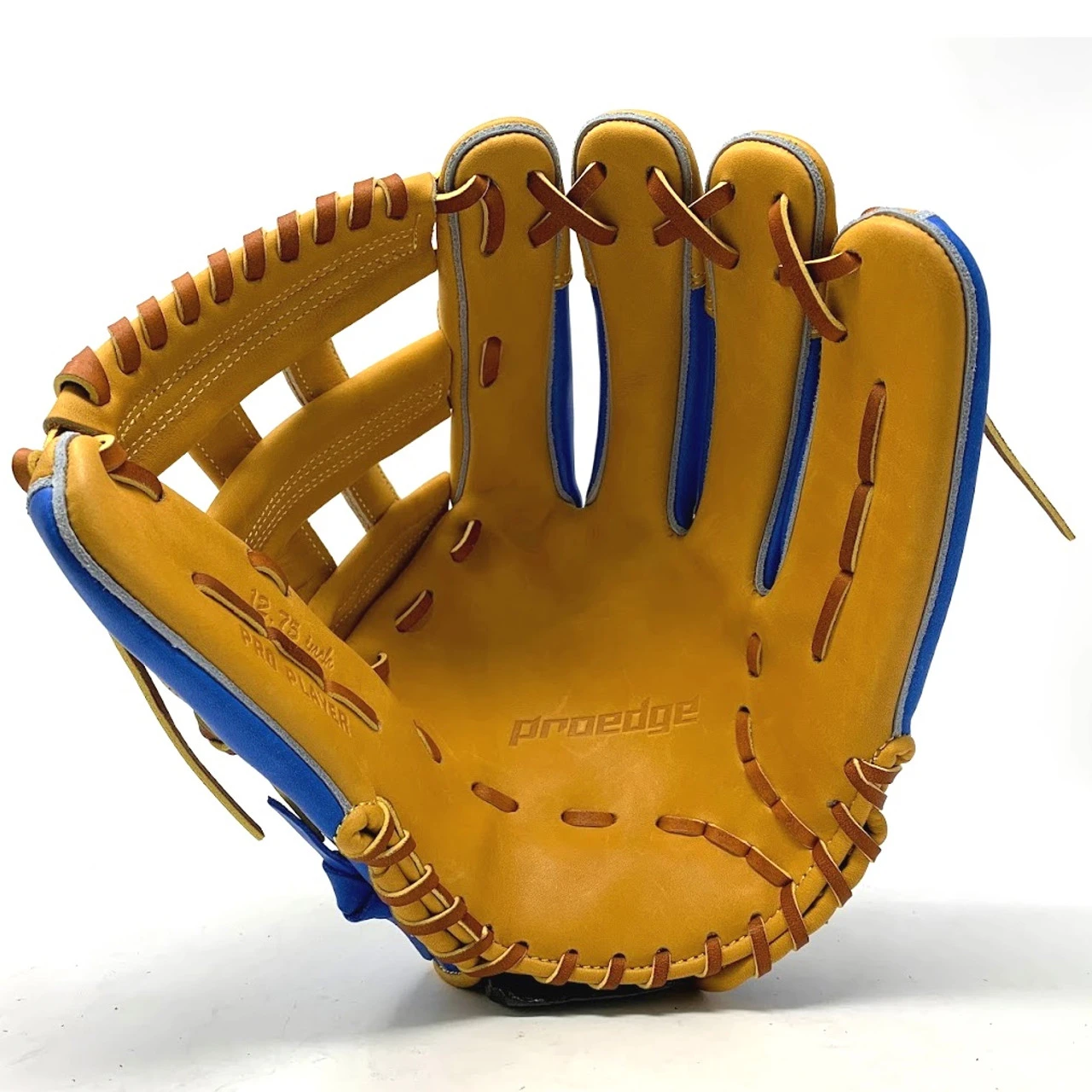 Classic Baseball Glove 12.75 Inch H Web Blue Tan Black Right Hand Throw - Image 4