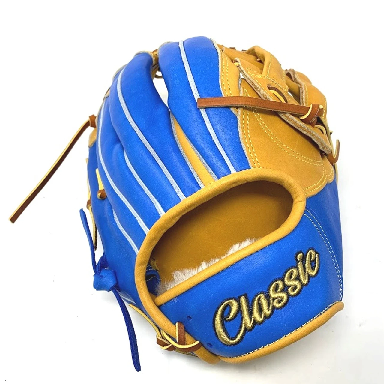 Classic Baseball Glove 12.75 Inch H Web Blue Tan Black Right Hand Throw - Image 7