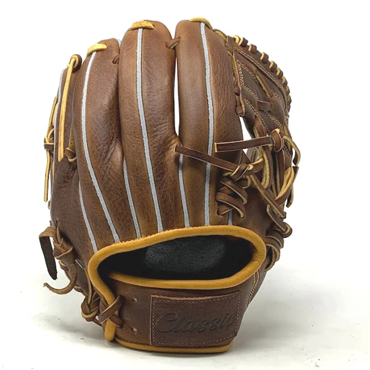 Classic Baseball Glove 11.25 Inch One Piece Oil Chestnut Right Hand Throw - Image 6