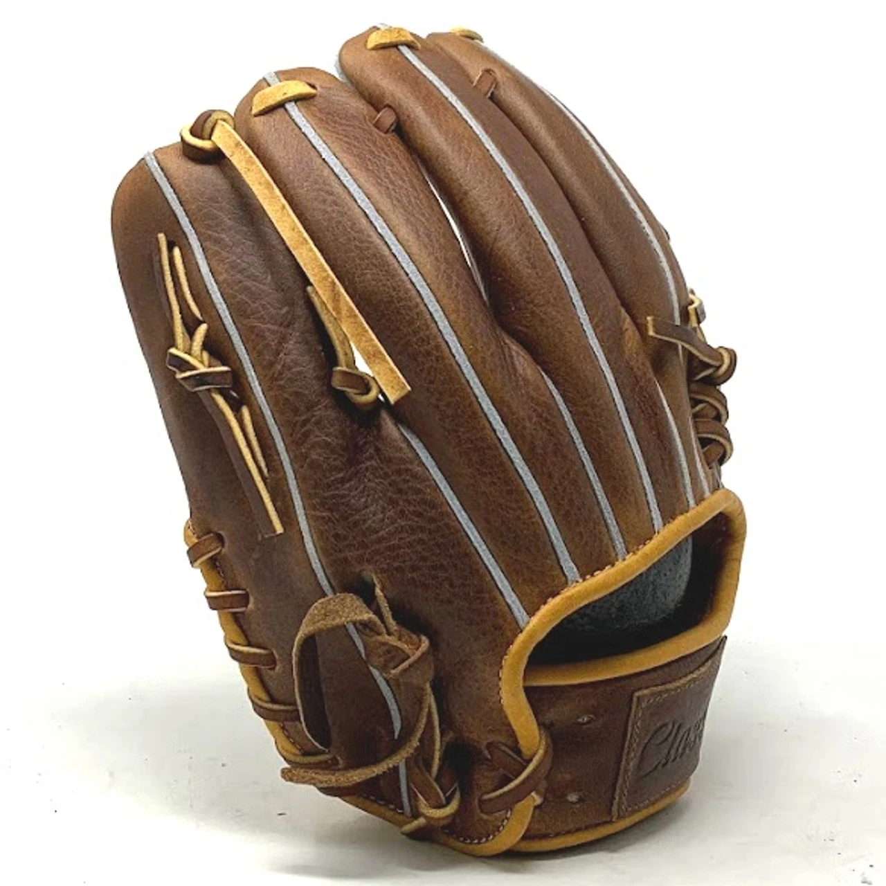 Classic Baseball Glove 11.25 Inch One Piece Oil Chestnut Right Hand Throw - Image 4