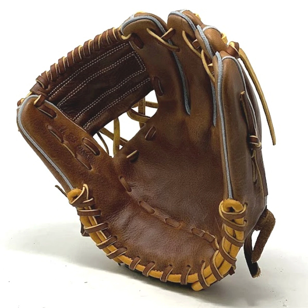 Classic Baseball Glove 11.25 Inch One Piece Oil Chestnut Right Hand Throw - Image 9