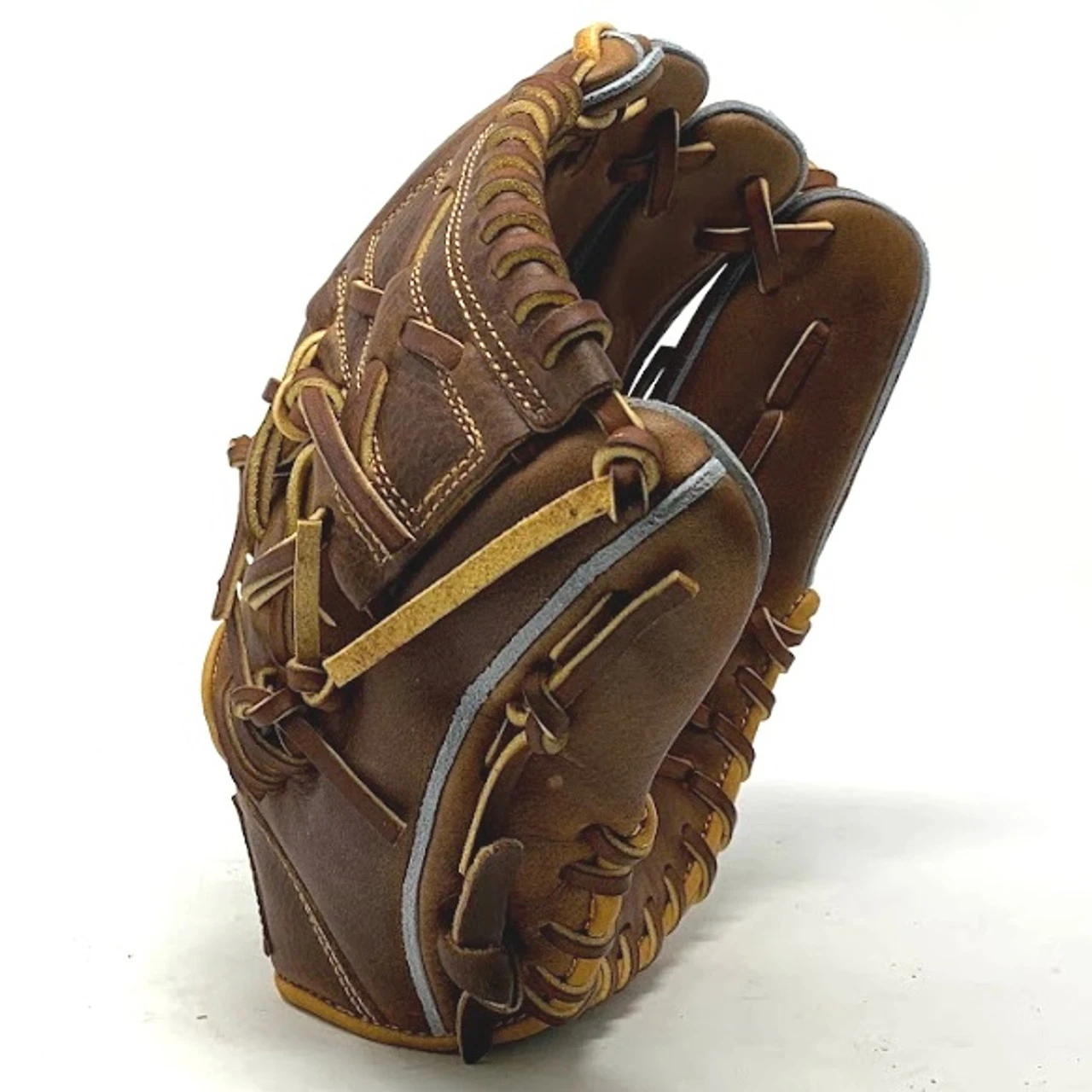 Classic Baseball Glove 11.25 Inch One Piece Oil Chestnut Right Hand Throw - Image 5