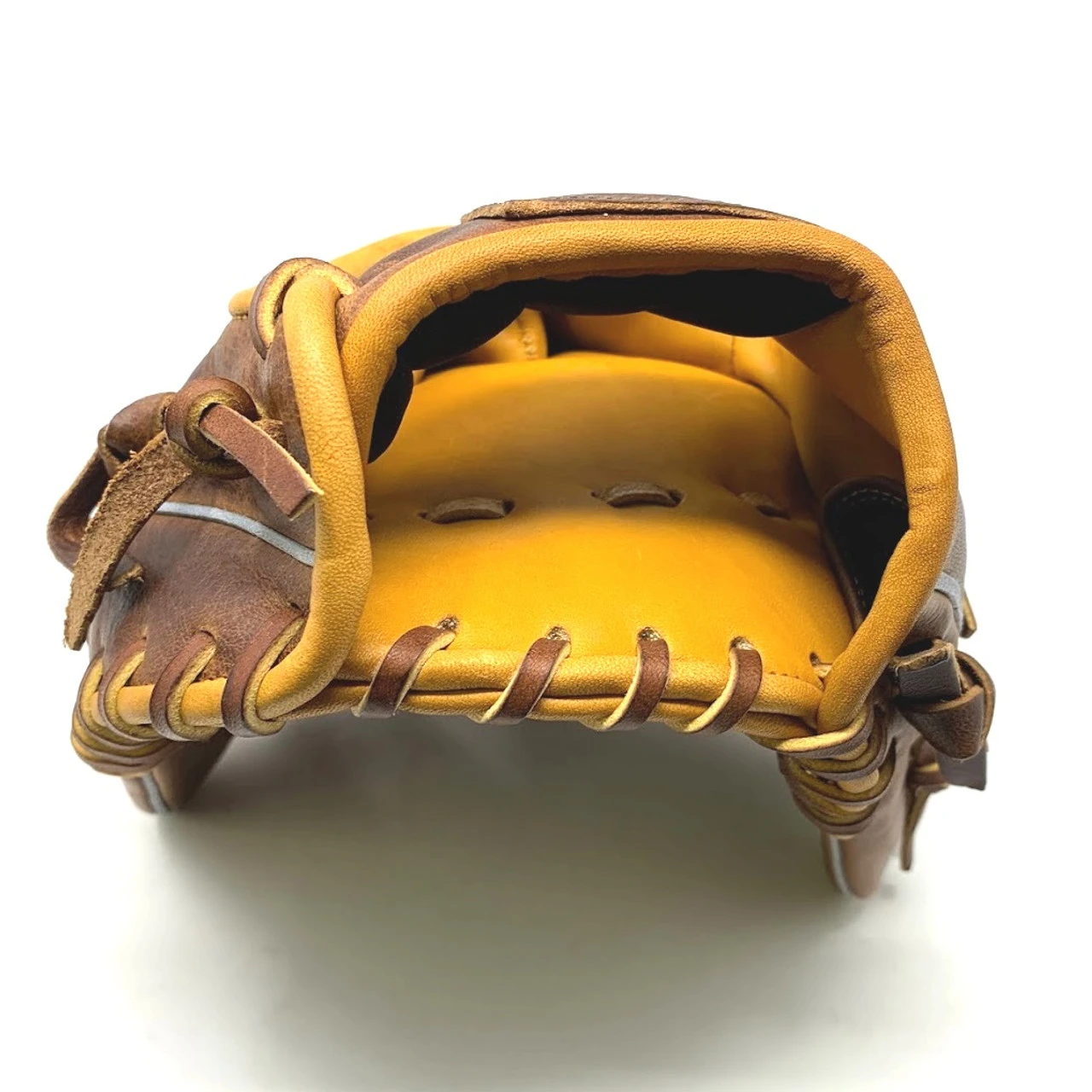 Classic Baseball Glove 11.25 Inch One Piece Oil Chestnut Right Hand Throw - Image 10