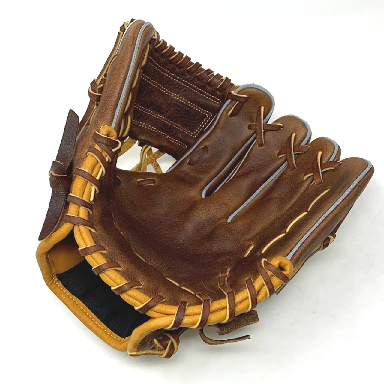 Classic Baseball Glove 11.25 Inch One Piece Oil Chestnut Right Hand Throw - Image 11