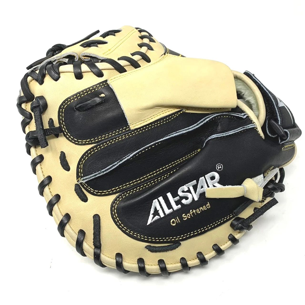 All-Star CM3100SBT Catchers Mitt Black/Tan 33.5 Inch Right Handed Throw - Image 2