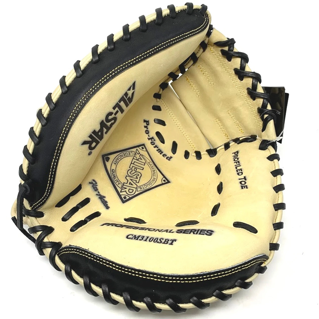 All-Star CM3100SBT Catchers Mitt Black/Tan 33.5 Inch Right Handed Throw - Image 4