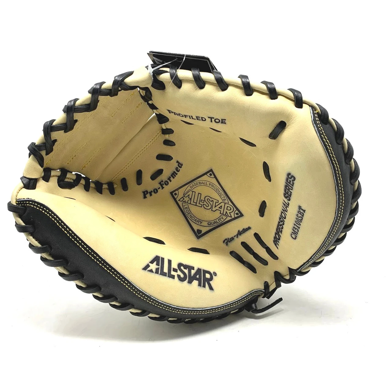 All-Star CM3100SBT Catchers Mitt Black/Tan 33.5 Inch Right Handed Throw - Image 3