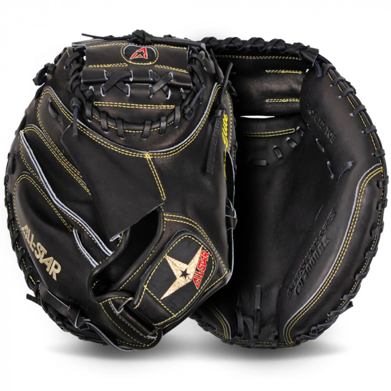 All-Star Pro-Elite 34 Professional Catchers Mitt Black Right Hand Throw