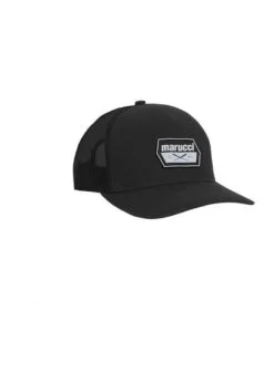 Marucci Rubber Cross Patch Trucker Hat Black/Black