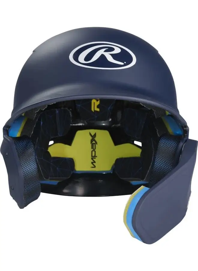 Rawlings MACH One-Tone Matte Helmet W/Adjustable Face Guard Matte Navy