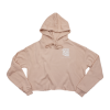 State Forty-Eight State Forty Eight Womens Cropped Fleece Hoodie Classic Pocket Peach & White