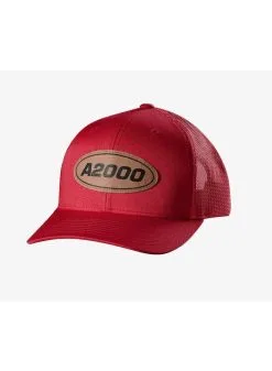 Wilson A2000 Leather Patch Snapback Scarlet Hat